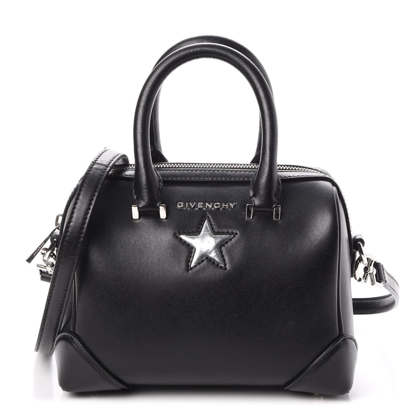 Calfskin Star Micro Lucrezia Black Silver