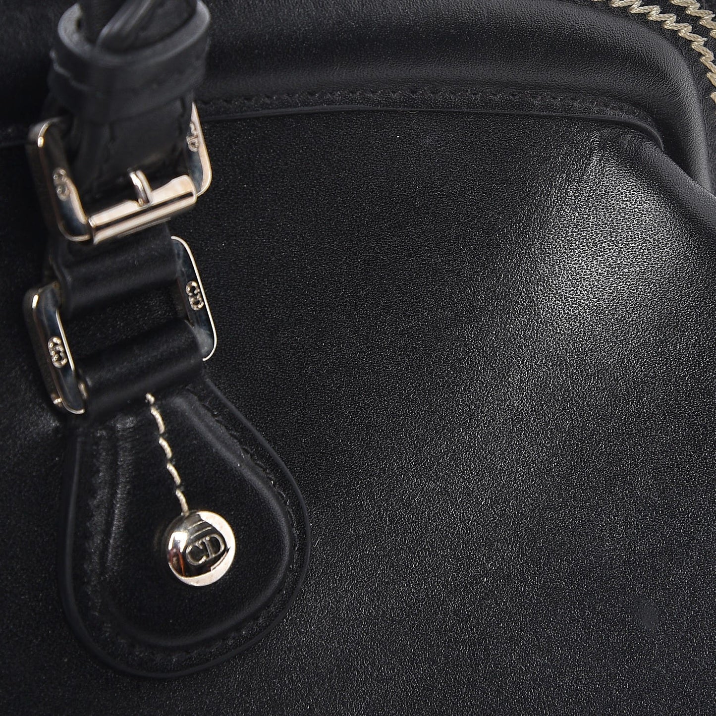 Calfskin Frame Satchel Black