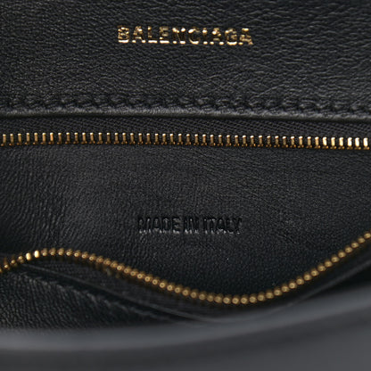 Balenciaga Shiny Box Calfskin Small Hourglass Top Handle Bag Black 9 of 12