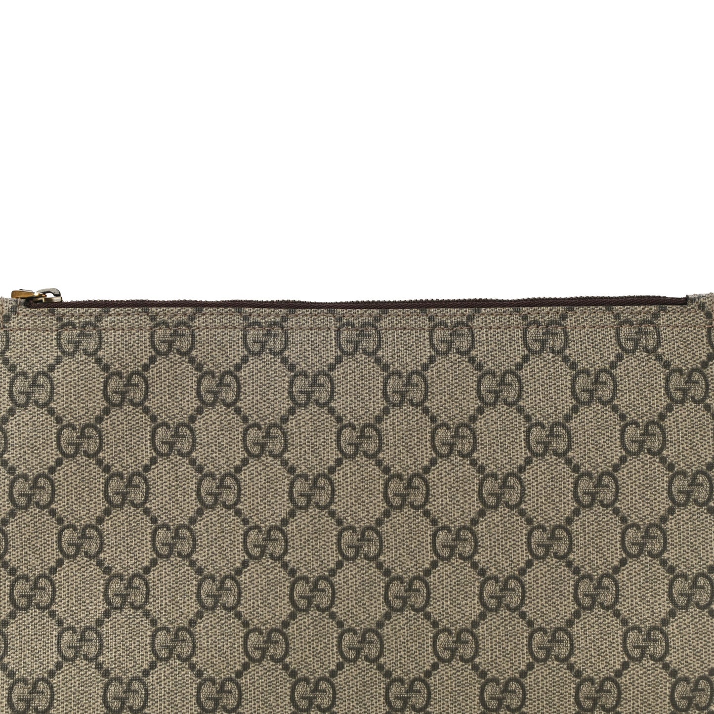 GG Supreme Monogram Large Ophidia Wristlet Pouch Beige New Acero