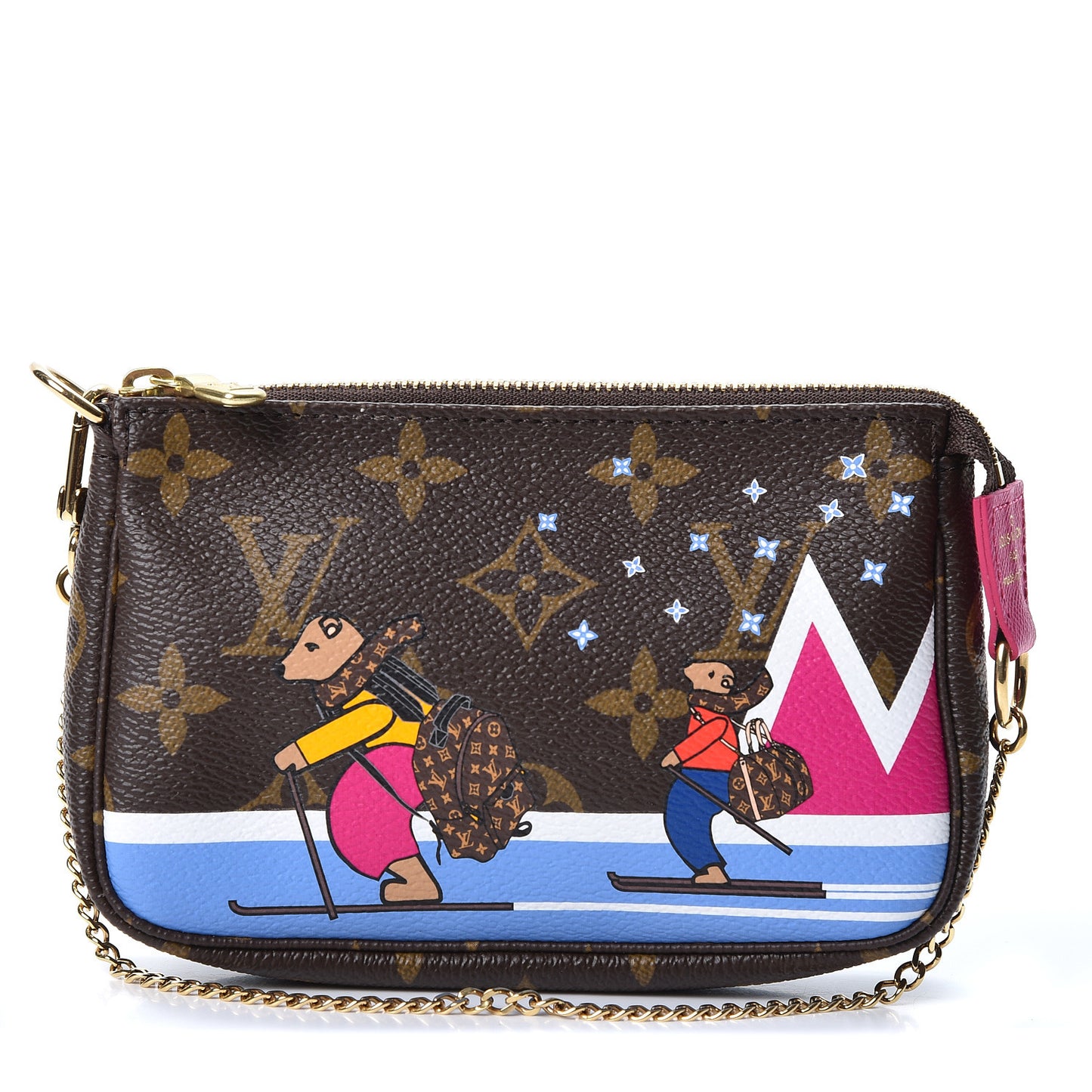 Monogram 2018 Christmas Animation Mini Bears Pochette Accessories