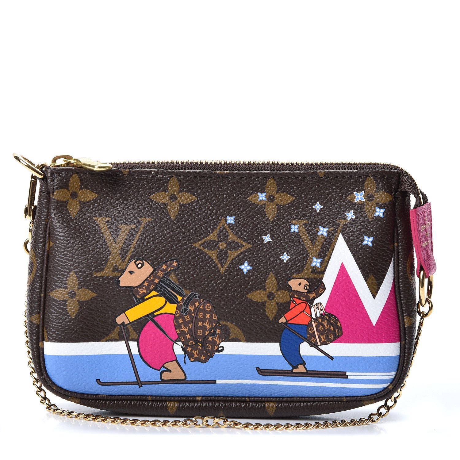 Louis Vuitton Monogram 2018 Christmas Animation Mini Bears Pochette Accessories 1 of 8
