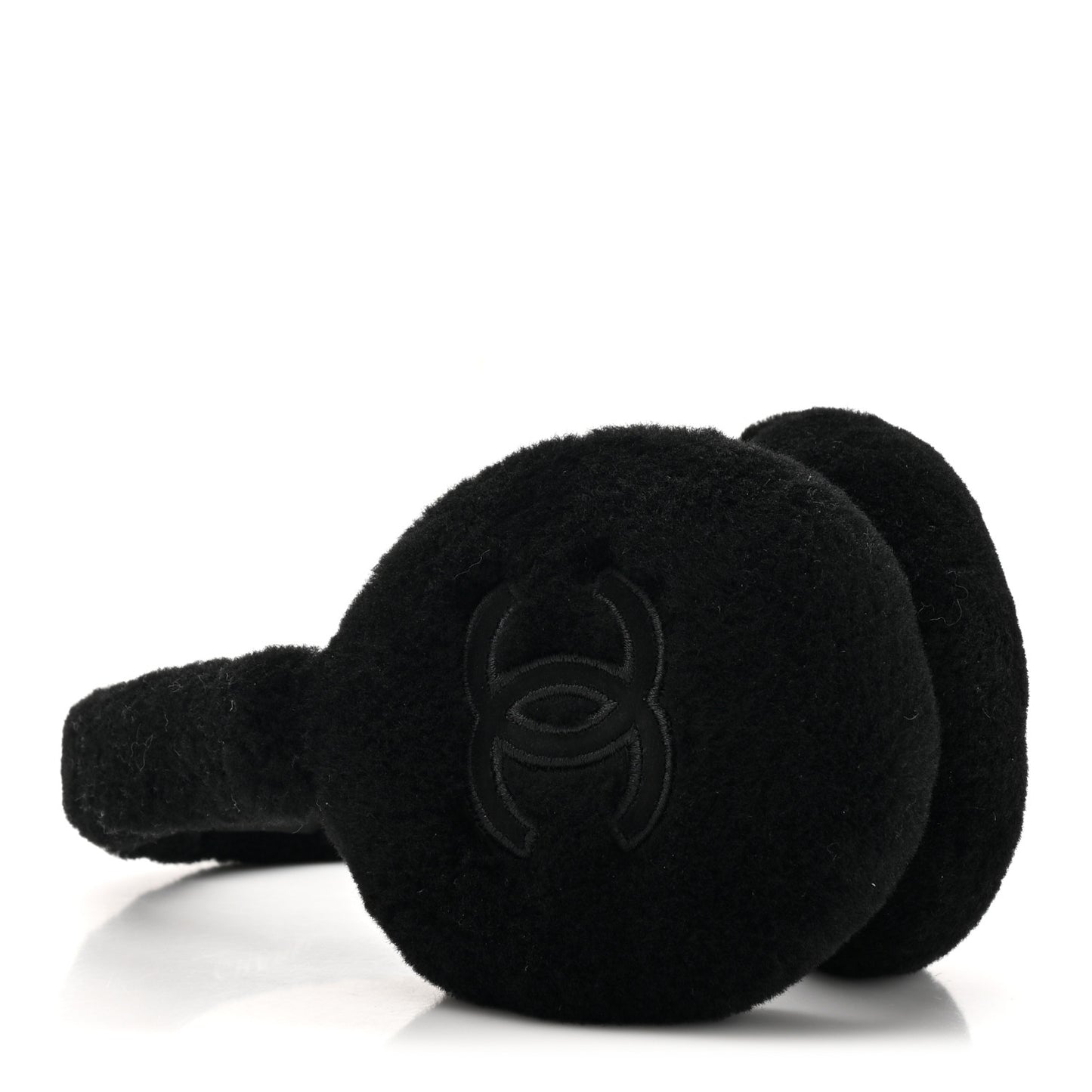Shearling CC Ear Muffs Black