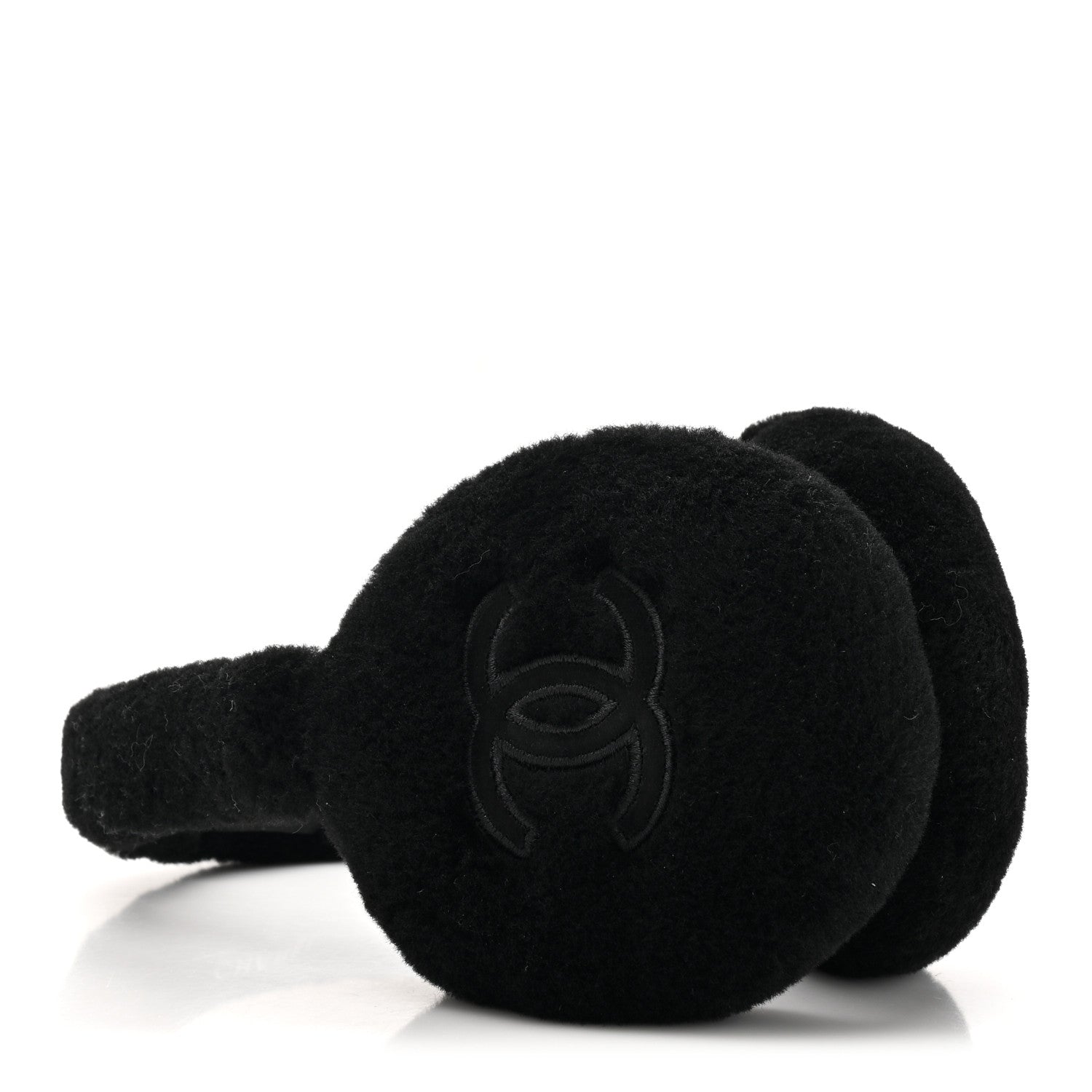Chanel Shearling CC Ear Muffs Black 4 of 6