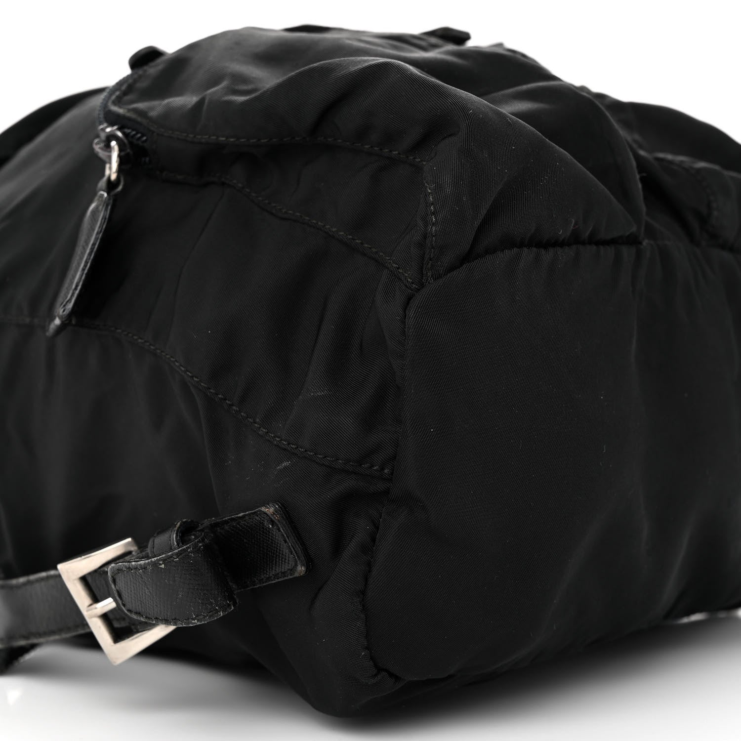 Prada Tessuto Nylon Saffiano Small Backpack Black 9 of 13