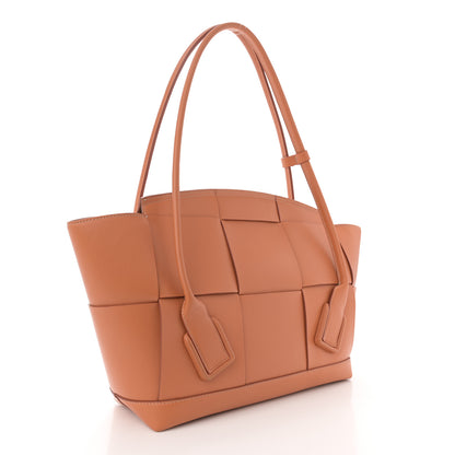 Bottega Veneta French Calfskin Maxi Intrecciato Medium Arco Caramel 3 of 14