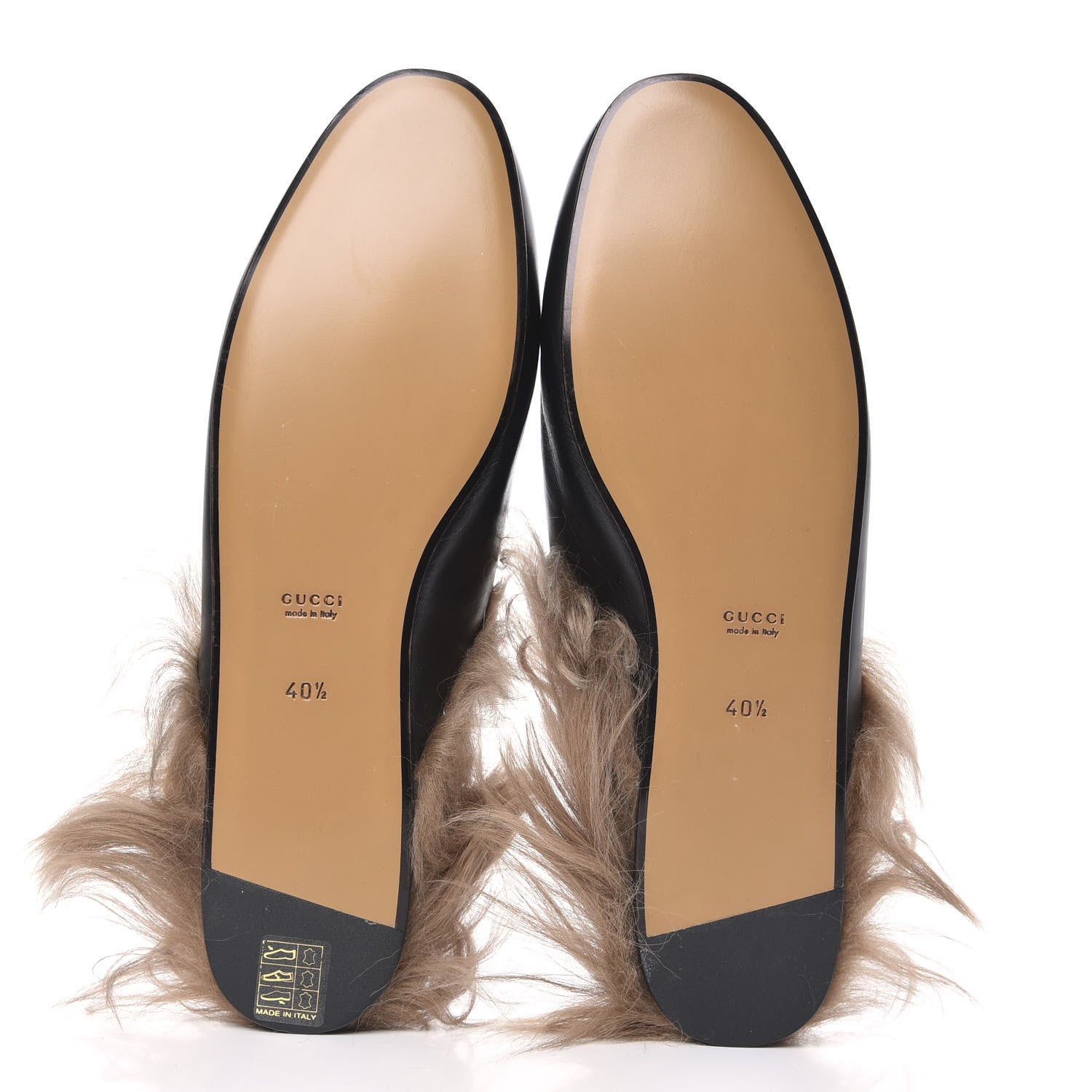 Gucci Calfskin Fur Womens Princetown Slippers 40.5 Black 5 of 8