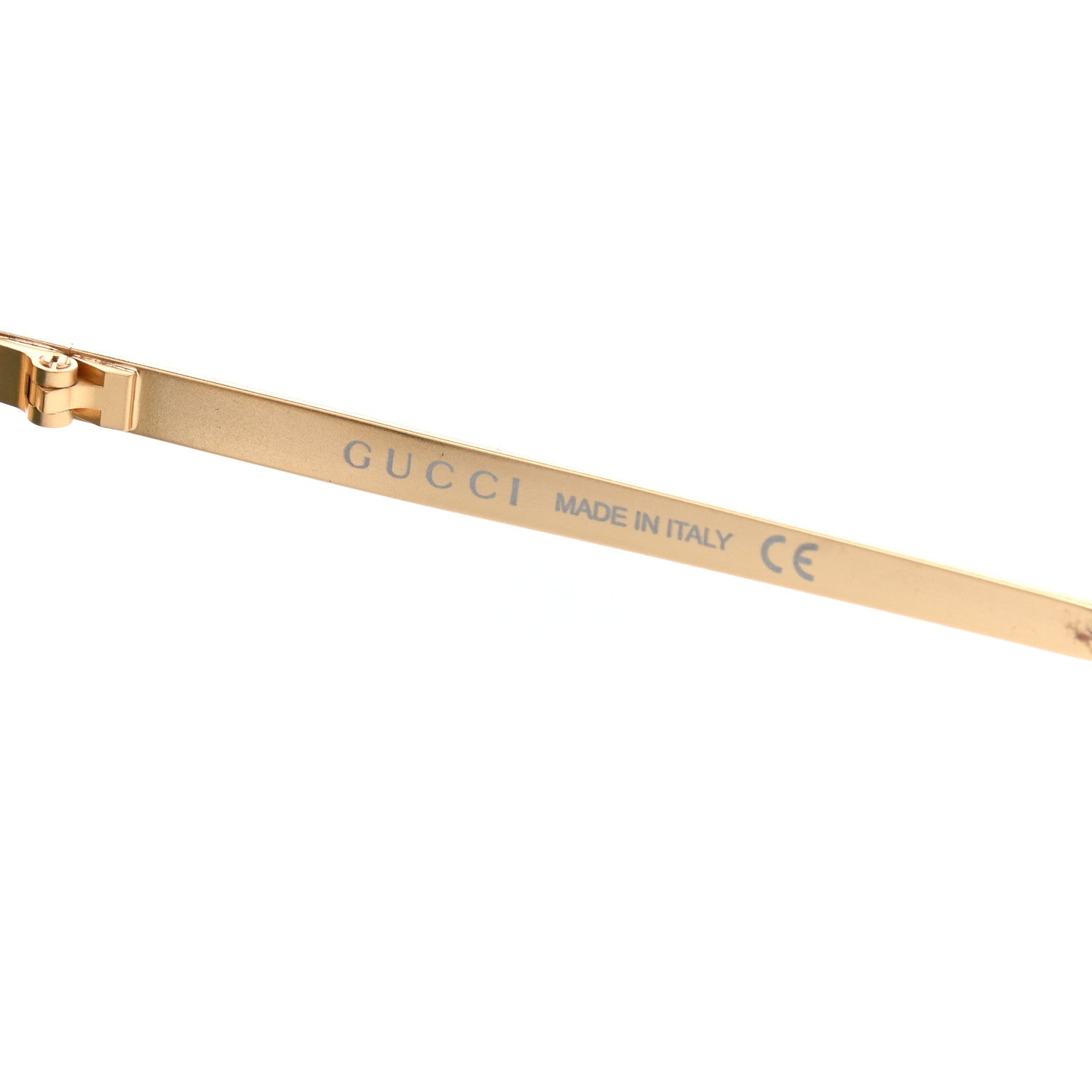 Gucci Metal Acetate Crystal Oversize GG0115S Sunglasses Gold 6 of 7