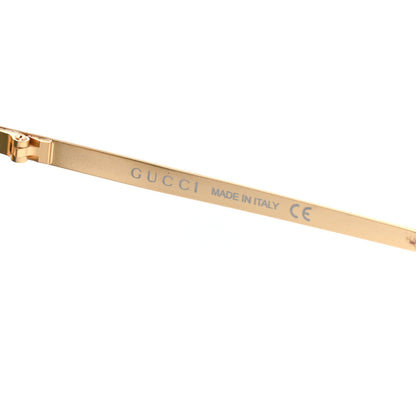 Gucci Metal Acetate Crystal Oversize GG0115S Sunglasses Gold 6 of 7