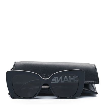 Chanel Acetate Strass Square Sunglasses 5422-B-A Black White 8 of 8