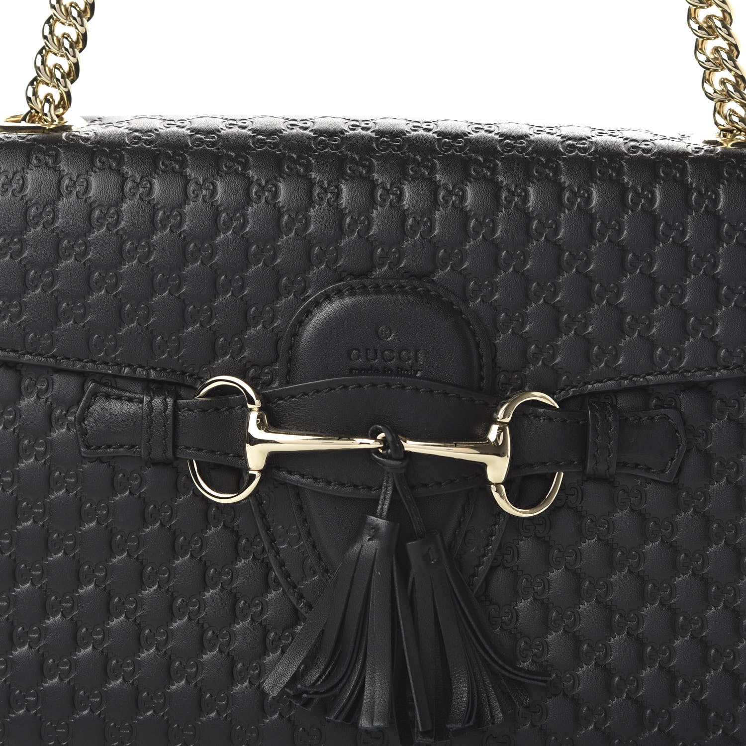 Gucci Microguccissima Medium Emily Chain Shoulder Bag Black 10 of 10