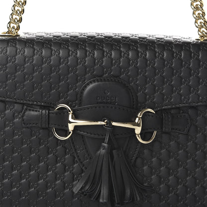 Gucci Microguccissima Medium Emily Chain Shoulder Bag Black 10 of 10