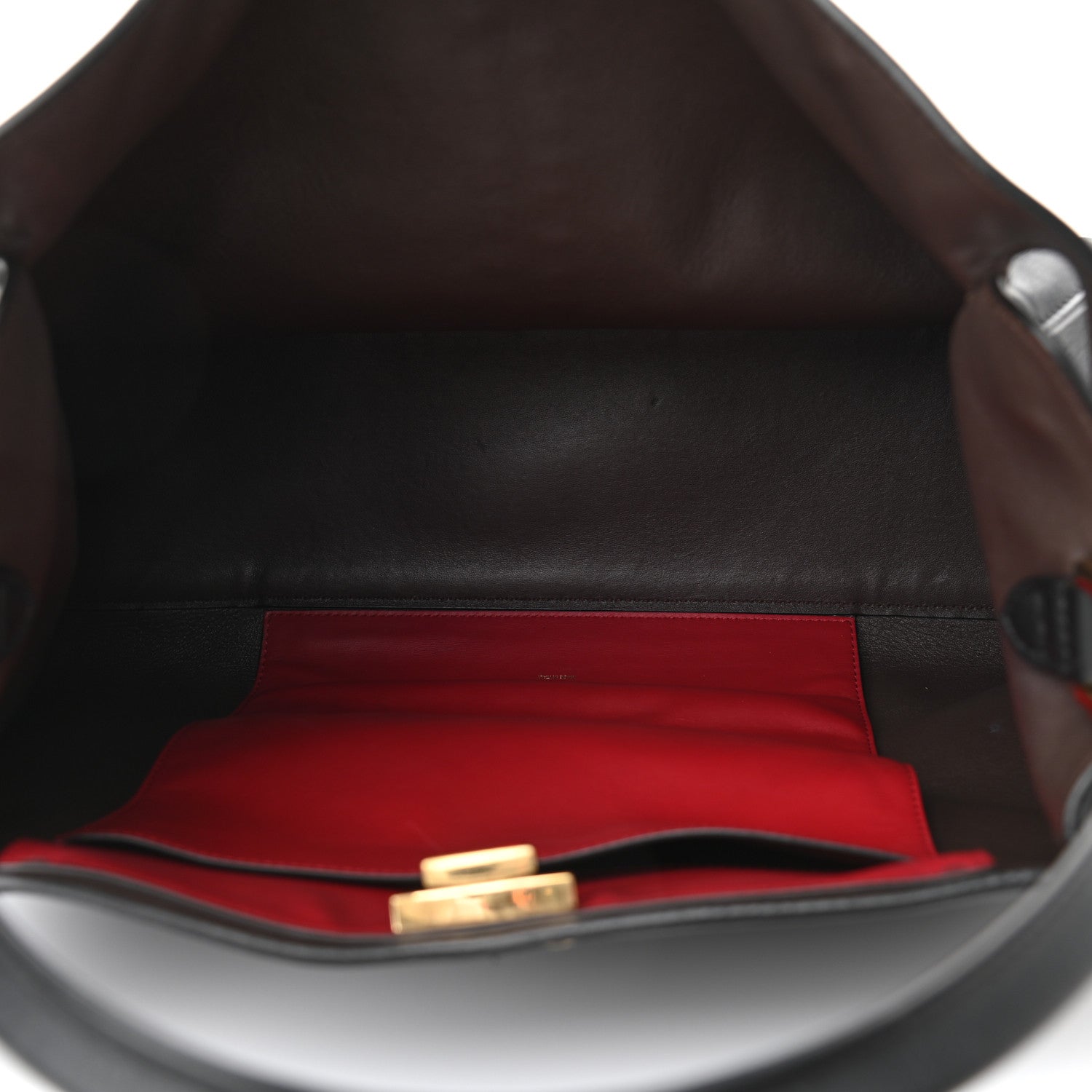 Fendi Vitello Seta Century Large Peekaboo X-Lite Black Fragola 5 of 11