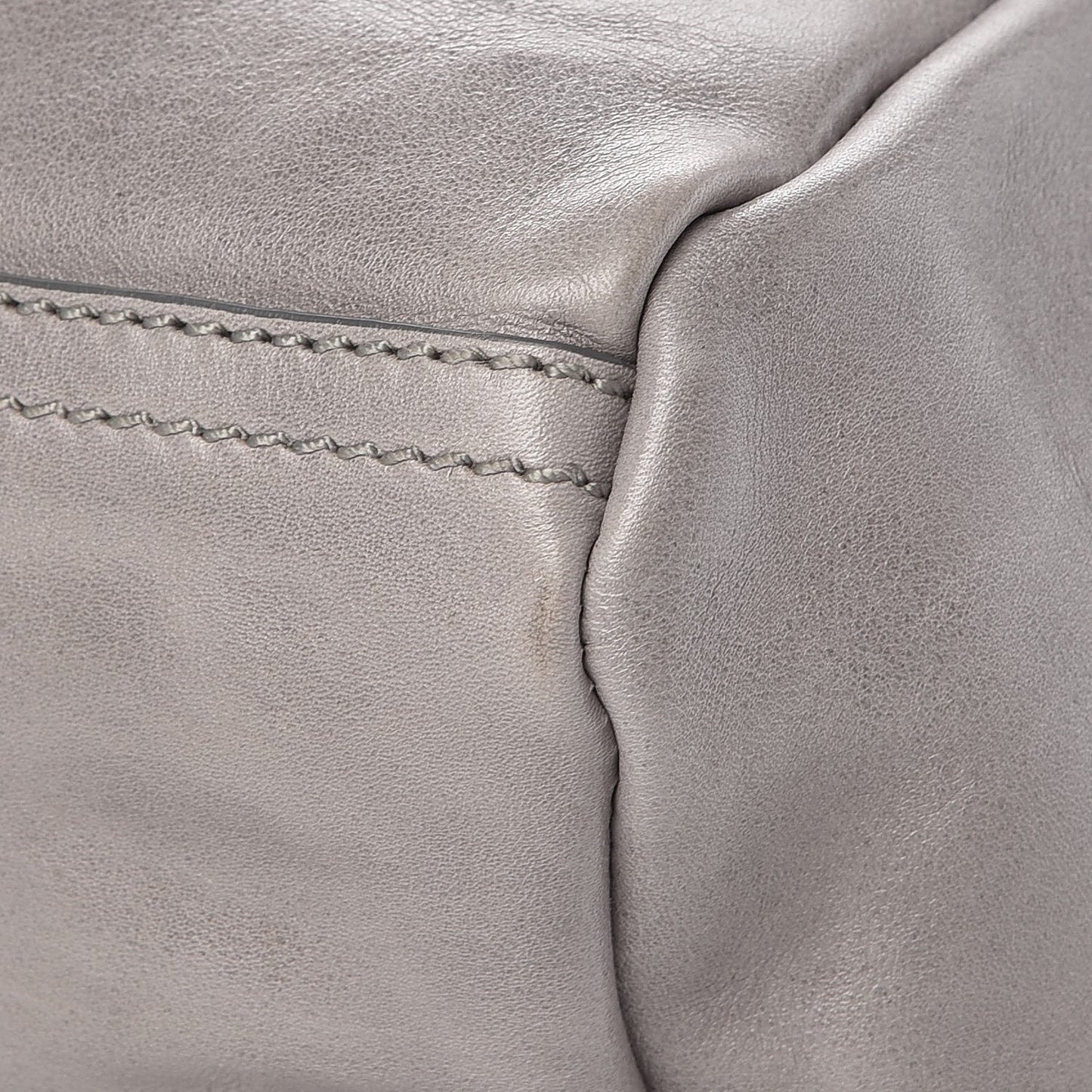 Calfskin Small Pandora Pearl Grey