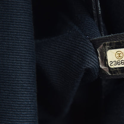 Chanel Woven Straw Raffia Large Deauville Backpack White Navy 8 of 11