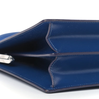 Celine Patina Box Calfskin Medium Clasp Bag Lazuli 9 of 12