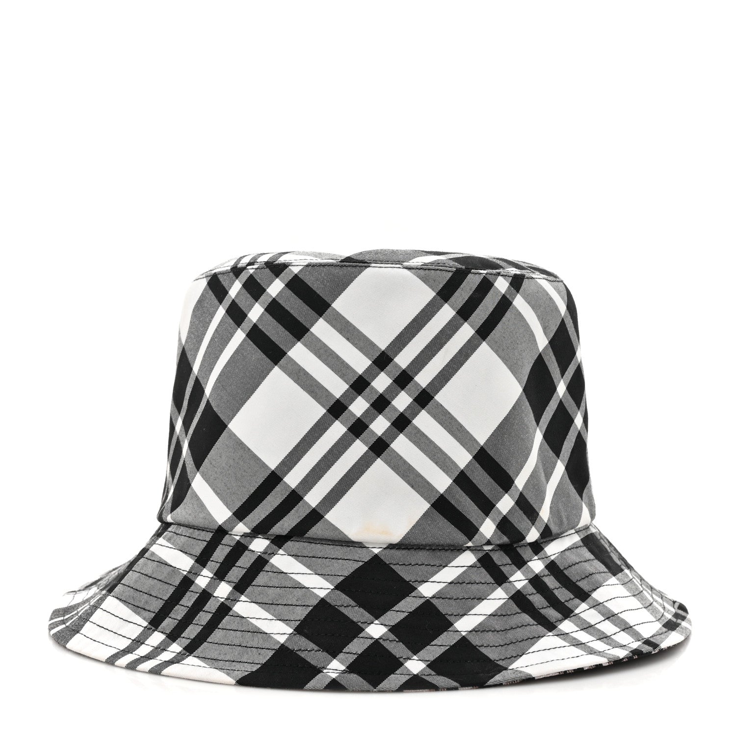 Christian Dior Oblique Plaid Reversible Teddy-D Brim Bucket Hat Black White 6 of 13