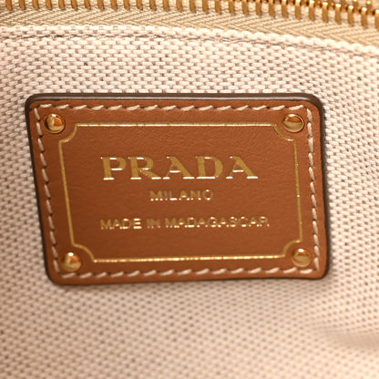 Prada Yarn Raffia Effect Crochet Large Aimée Shoulder Bag Natural 6 of 9