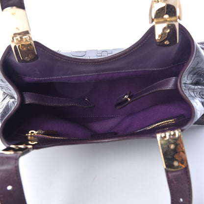 Gucci Calfskin Horsebit Embossed Shoulder Bag Purple 7 of 23