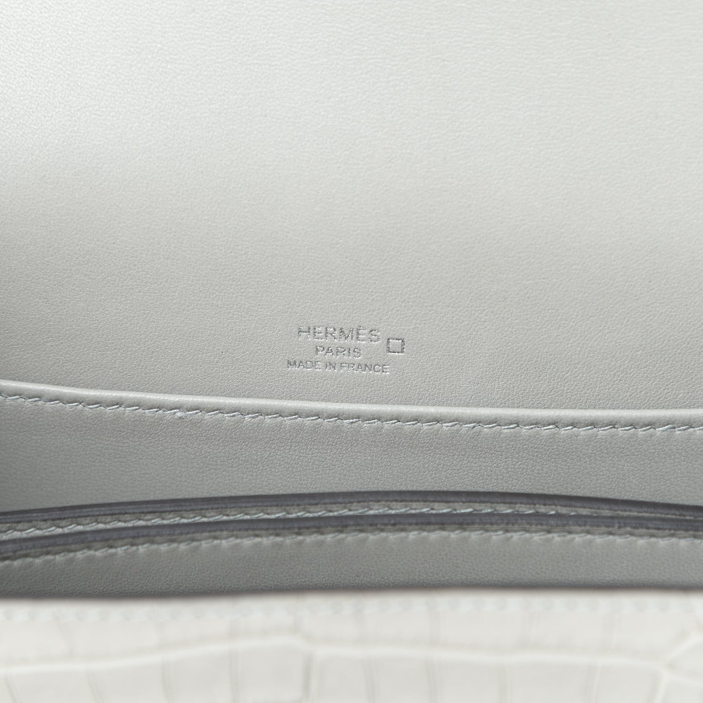 Matte Alligator Lizard Mini Sac Roulis Ombre Gris Perle