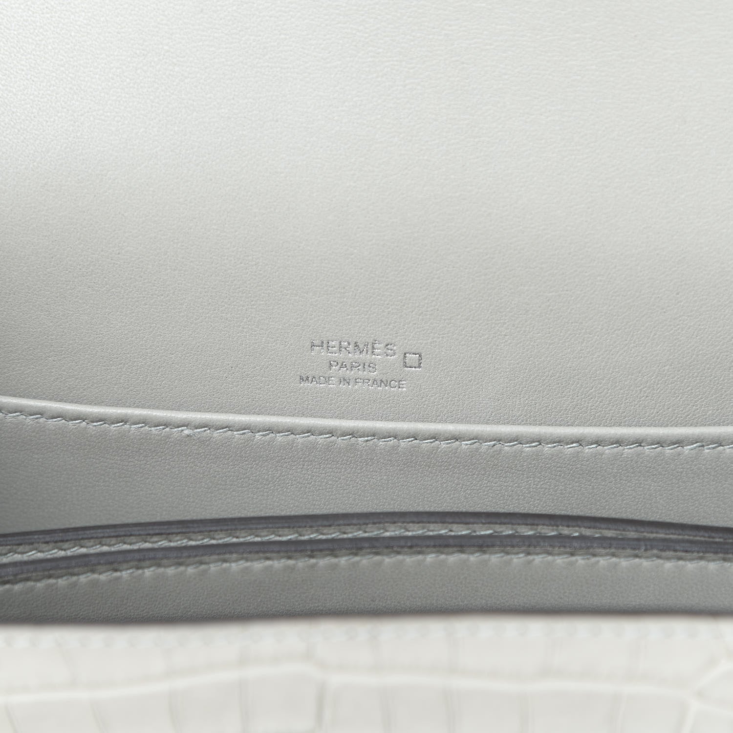 Hermes Matte Alligator Lizard Mini Sac Roulis Ombre Gris Perle 8 of 17