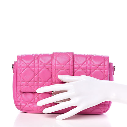 Christian Dior Lambskin Cannage New Lock Pouch Rose Sorbet 2 of 8