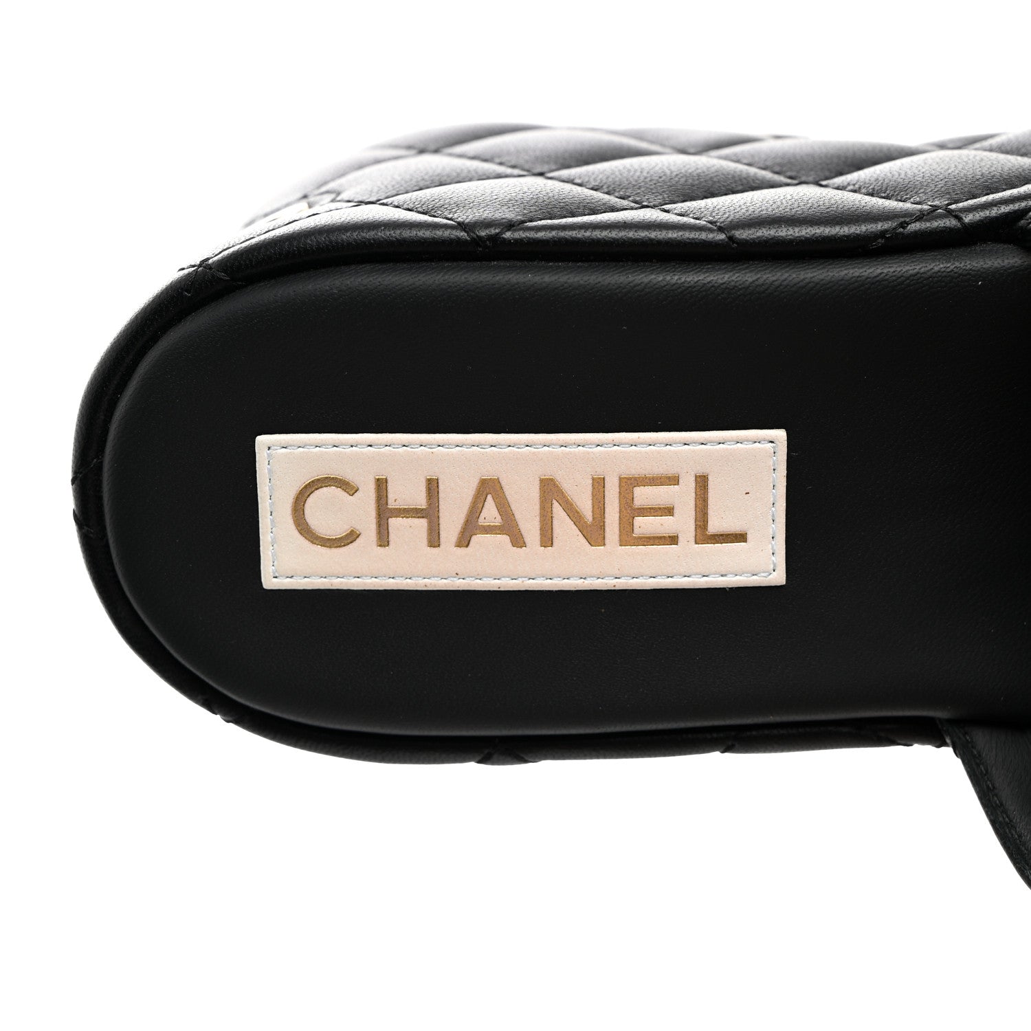 Chanel Lambskin Quilted CC Mules Wedge Sandals 39 Black 6 of 9