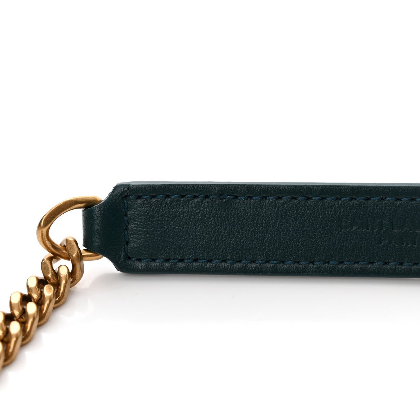 Calfskin Y Quilted Monogram Small Loulou Chain Satchel Sea Turquoise