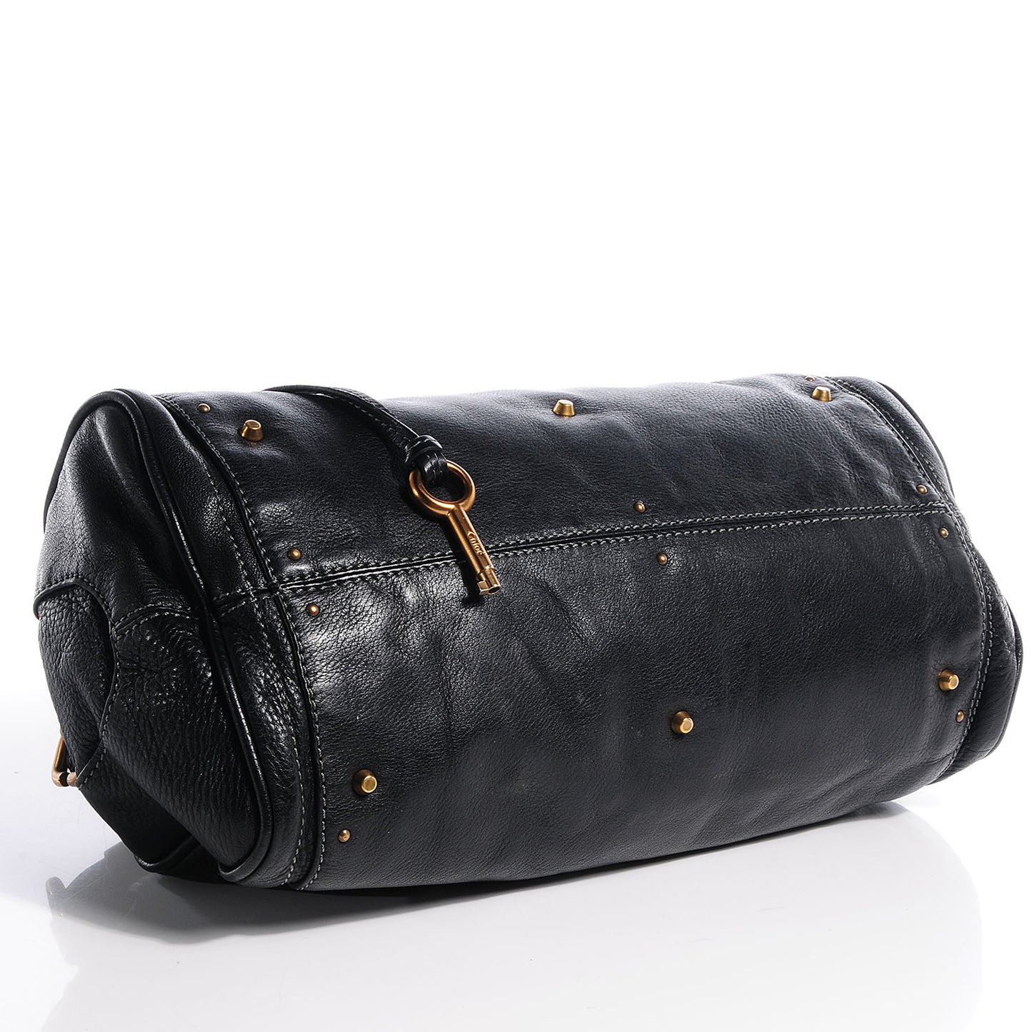 Leather Medium Paddington Satchel Black