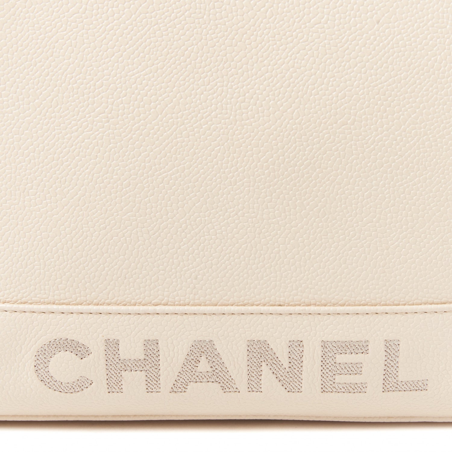 Chanel Caviar Large CC Shoulder Bag Ivory 6 of 12