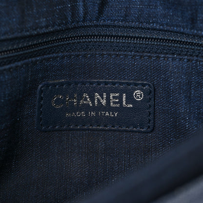 Chanel Denim Quilted Small Medallion Flap Light Blue 6 of 9