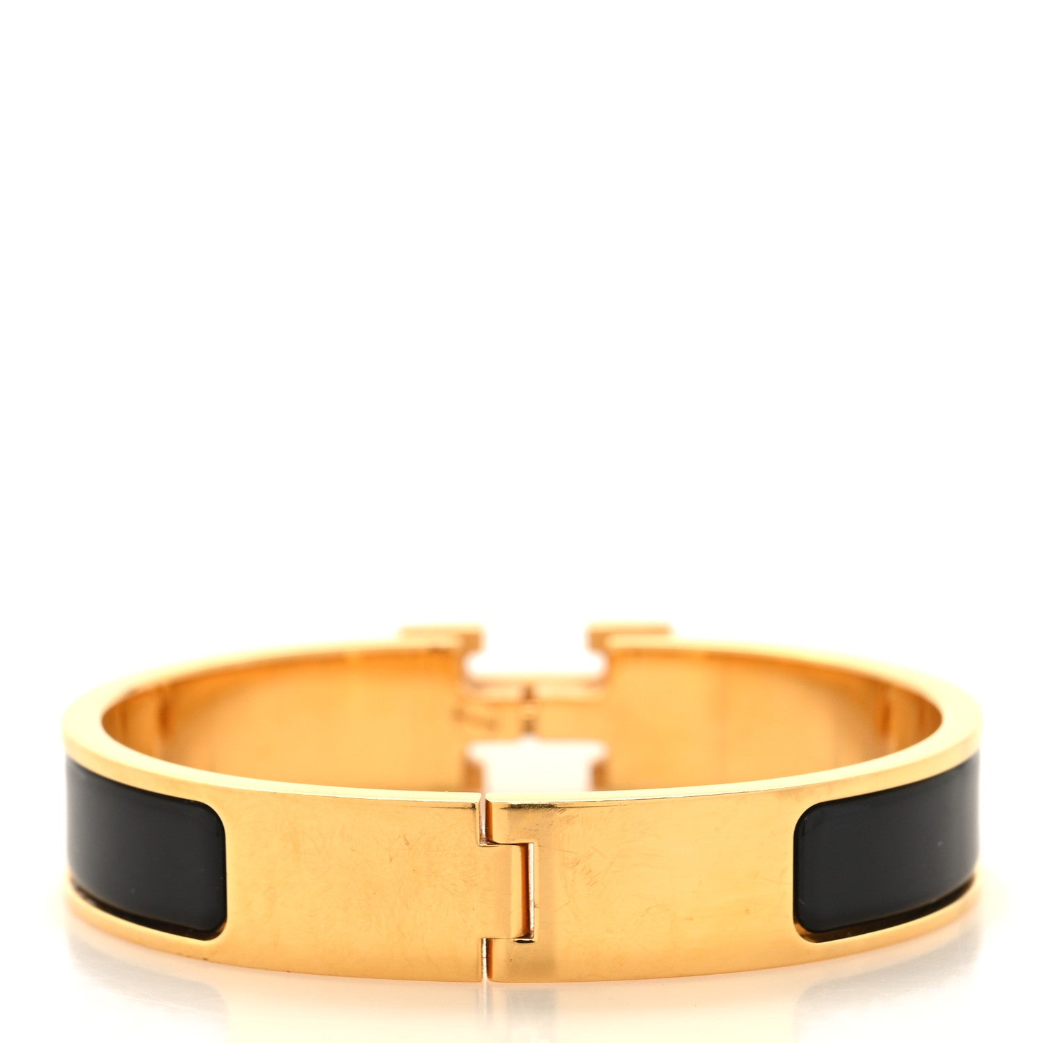 Hermes Enamel Narrow Clic Clac H Bracelet GM Black 3 of 5