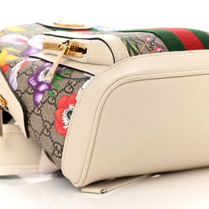 Gucci GG Supreme Monogram Flora Web Small Ophidia Day Backpack White 10 of 12