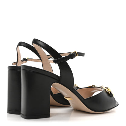 Gucci Malaga Kid Horsebit Lady 75mm Sandals 36.5 Black 5 of 9