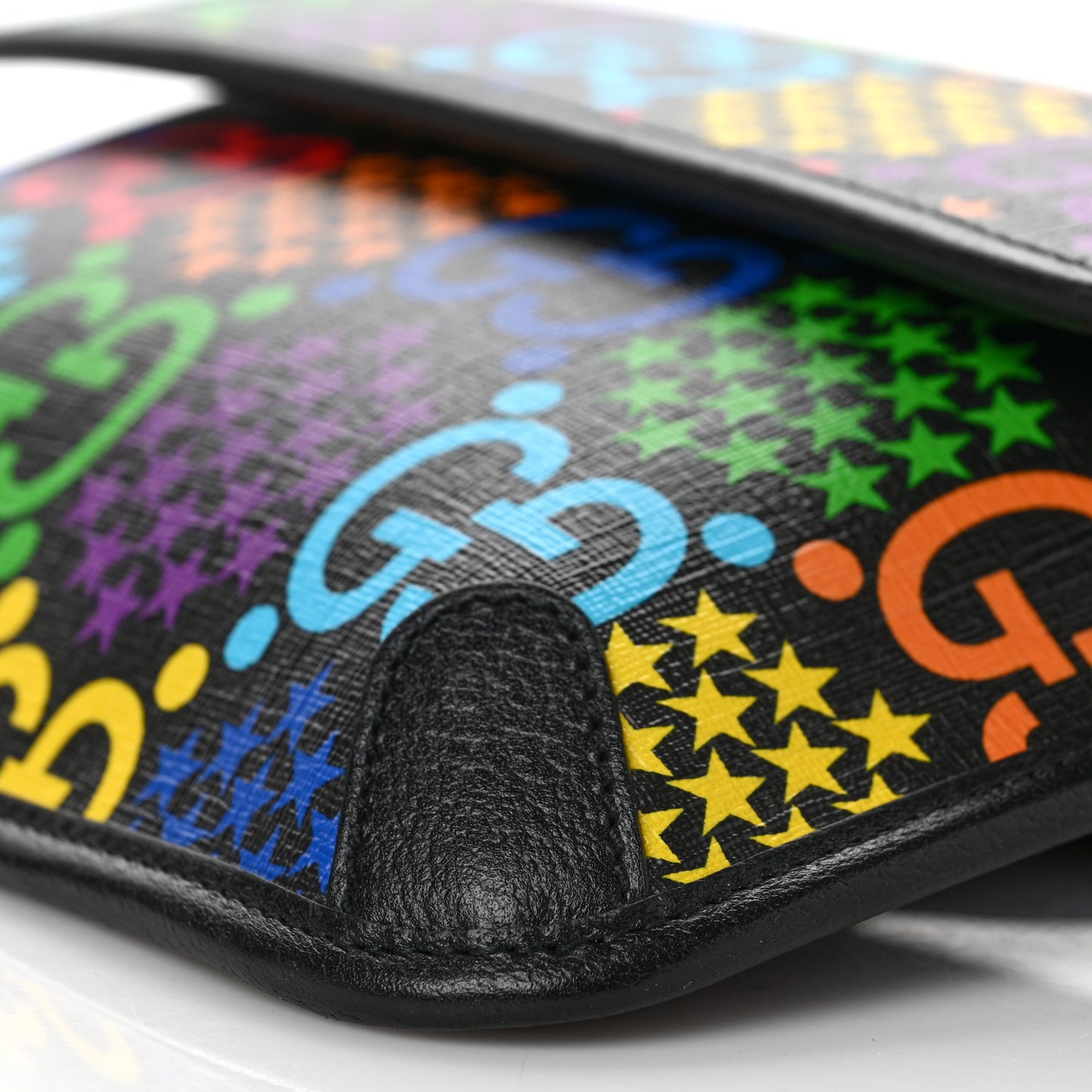 GG Supreme Monogram Psychedelic Slim Belt Bag Black