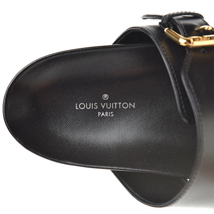 Louis Vuitton Monogram Bom Dia Mule Sandals 38.5 Black 7 of 9