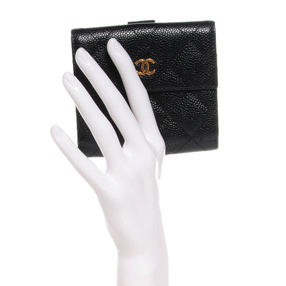Chanel Caviar Quilted Compact Flap Wallet Black 2 of 8