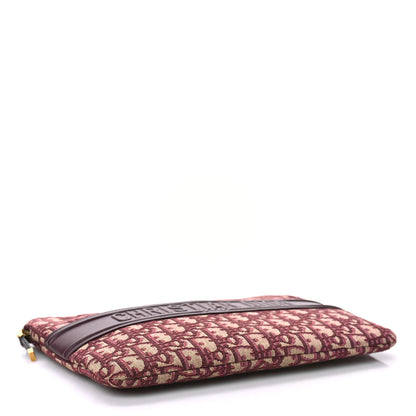 Christian Dior Oblique Logo Pouch Burgundy 4 of 8