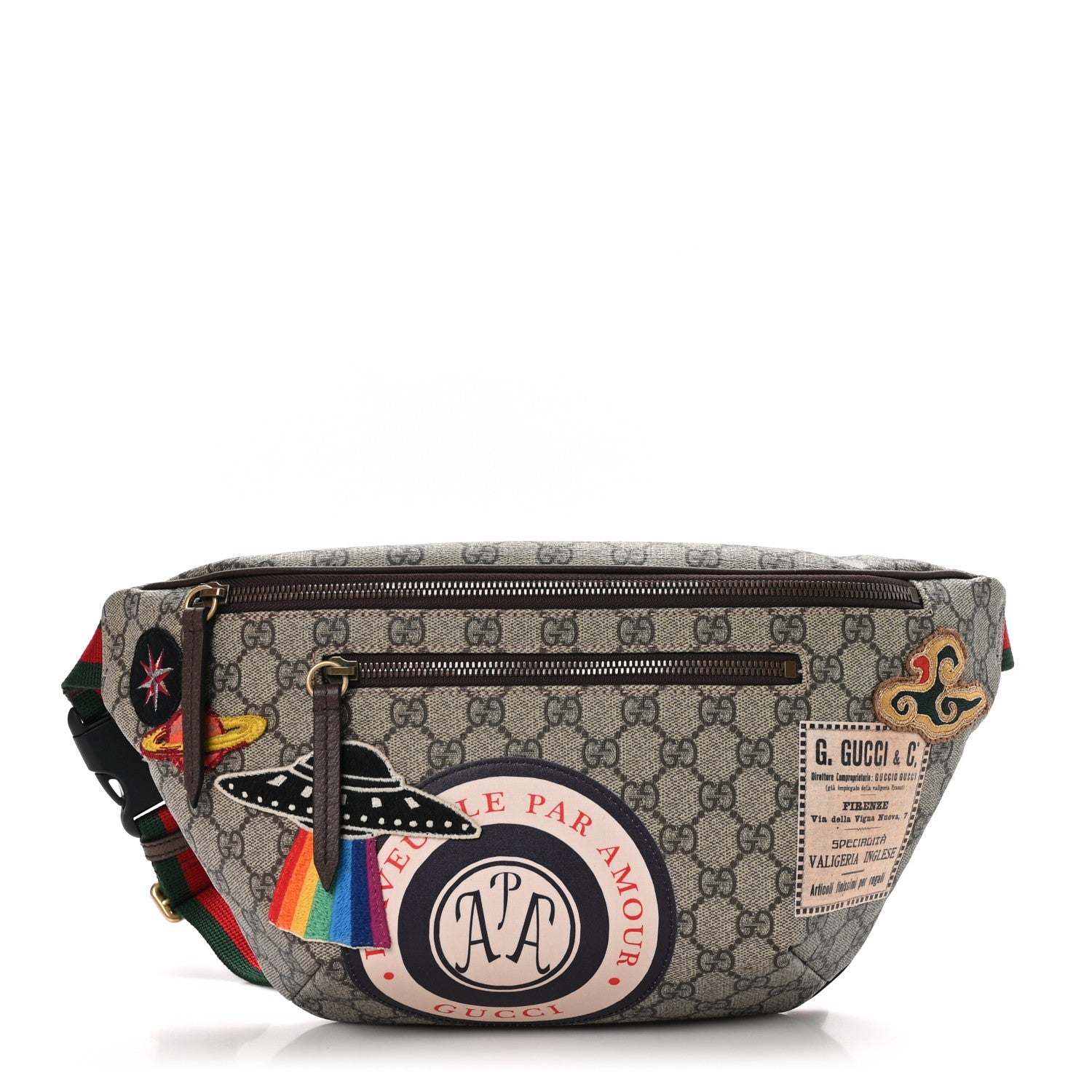 Gucci GG Supreme Monogram Courrier Belt Bag Beige New Acero 1 of 10