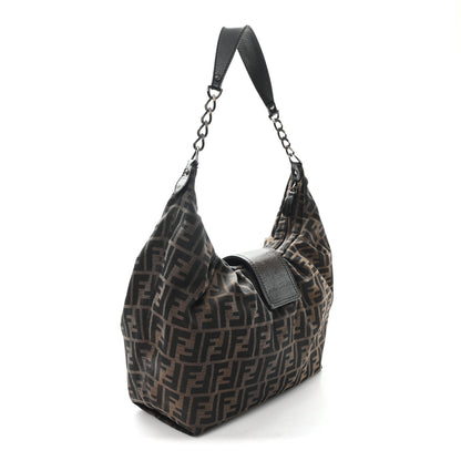 Fendi Zucca B Buckle Hobo Tobacco Castagna 3 of 10