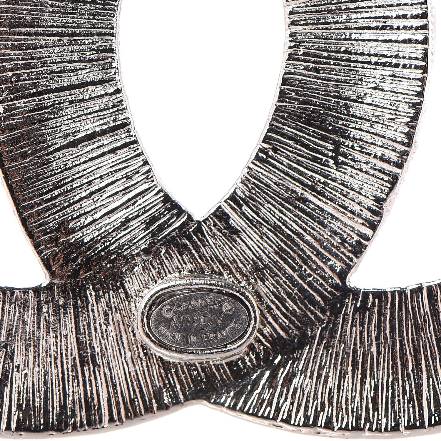 Chanel Baguette Crystal CC Brooch Silver 3 of 5