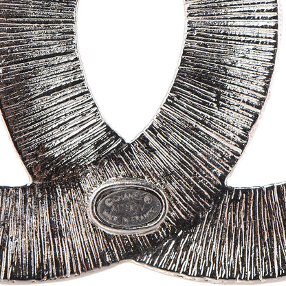 Chanel Baguette Crystal CC Brooch Silver 3 of 5