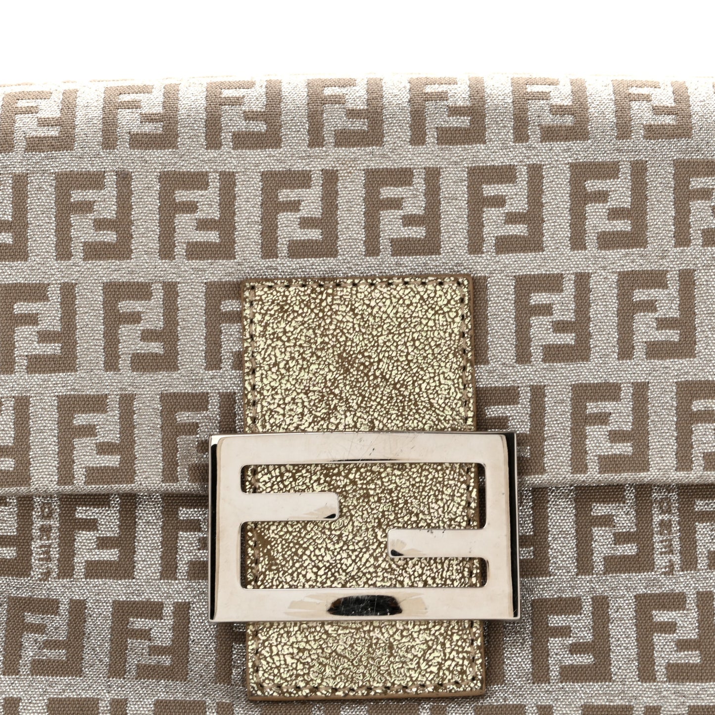 Metallic Jacquard Zucchino Suede Mini Mama Baguette Cipria Argento Grigio
