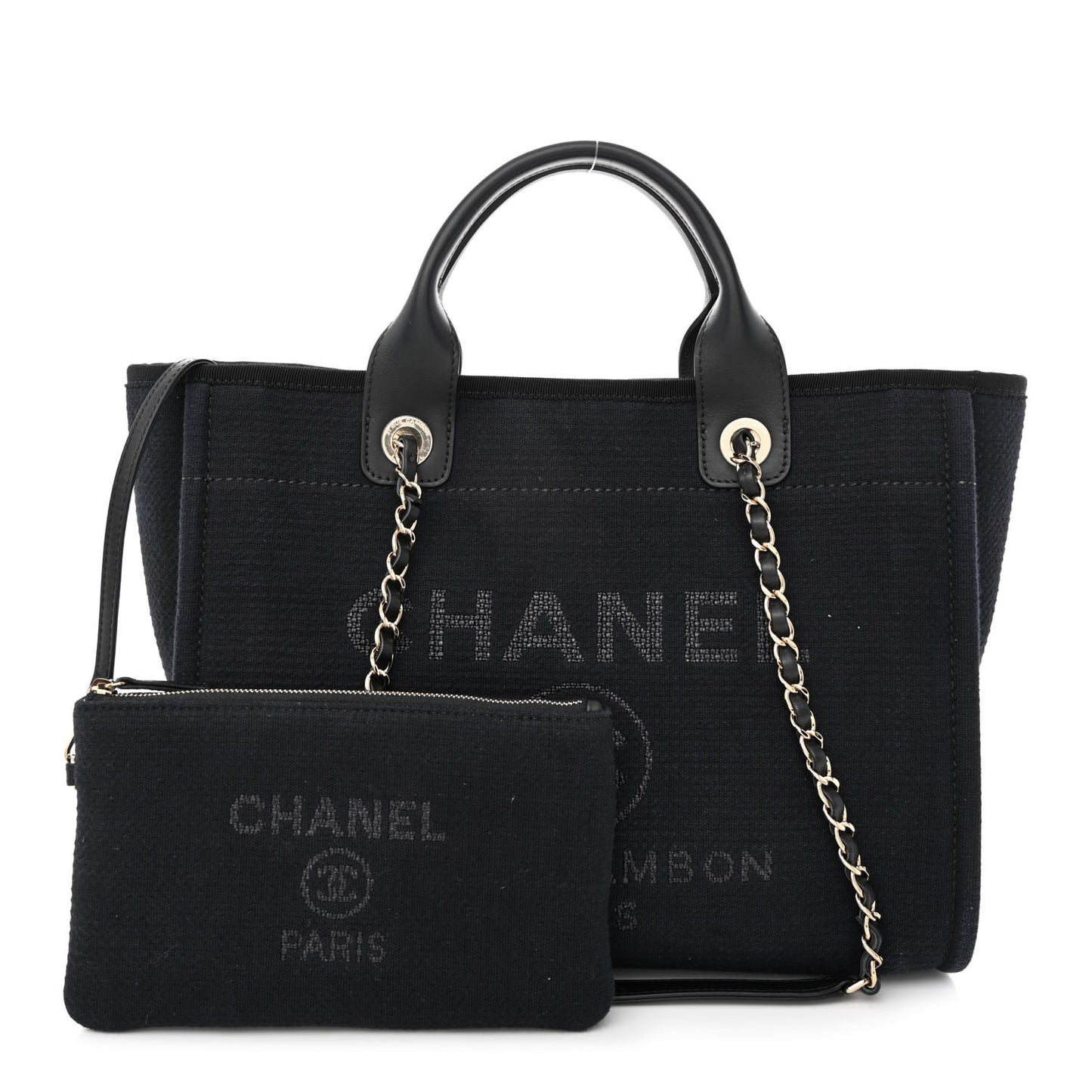 Canvas Medium Deauville Tote Black