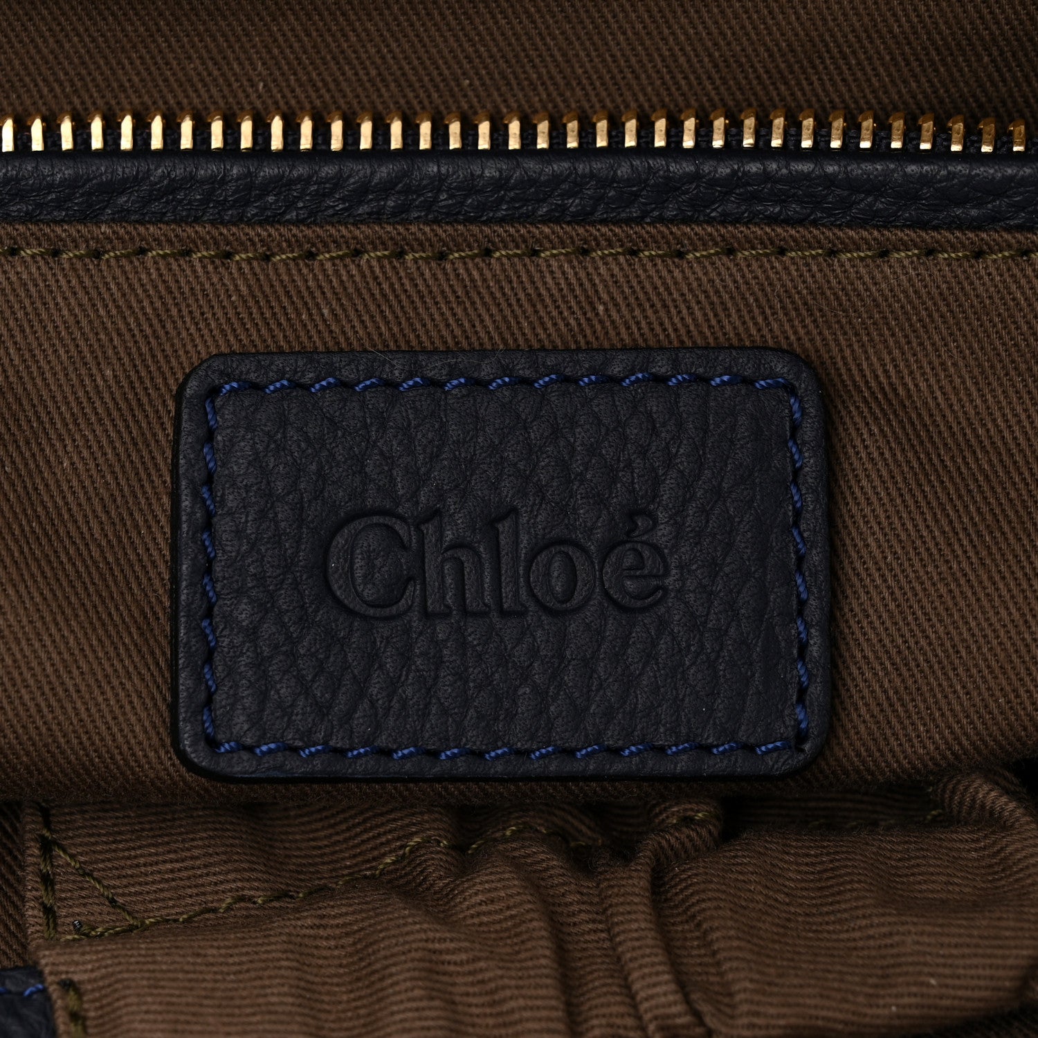 Chloe Calfskin Large Marcie Satchel Royal Navy 6 of 12