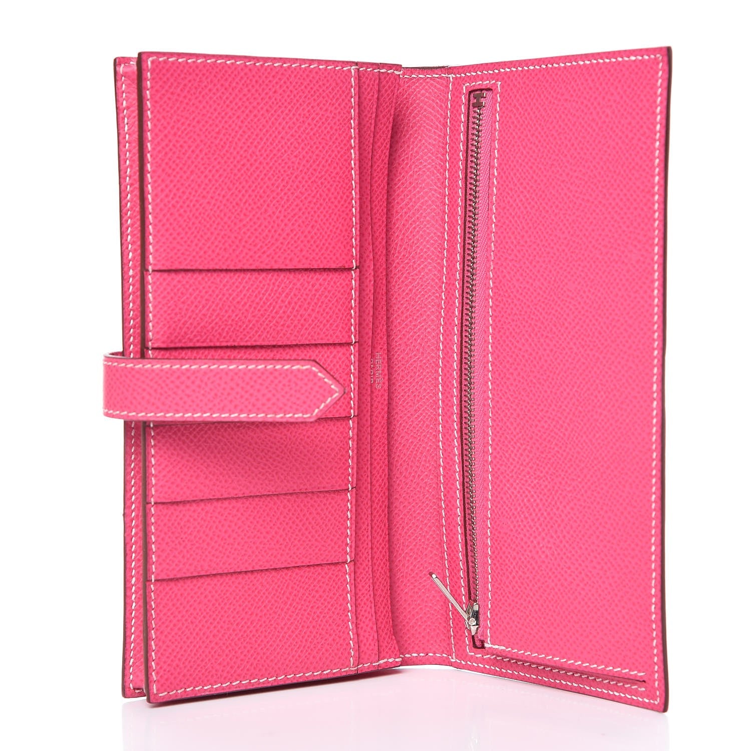 Hermes Epsom Bi-Color Bearn Wallet Tosca Rose Tyrien 5 of 8