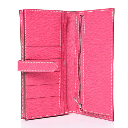 Hermes Epsom Bi-Color Bearn Wallet Tosca Rose Tyrien 5 of 8
