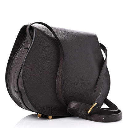 Chloe Grained Calfskin Medium Marcie Saddle Bag Bold Brown 3 of 9