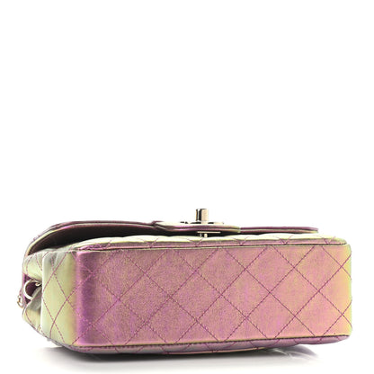 Chanel Iridescent Lambskin Quilted Mini Rectangular Flap Purple 3 of 8