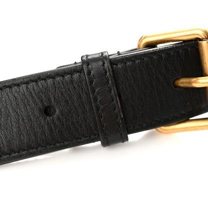 Gucci Calfskin Matelasse GG Marmont Belt Bag 85 34 Black 13 of 14